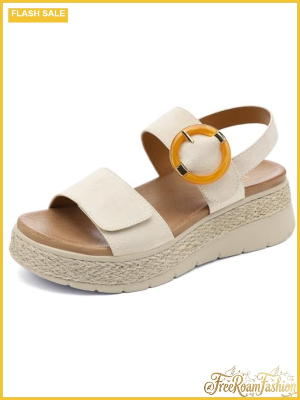 Women's Espadrille Platform Sandals Low Wedge Orthopedic Arch Support